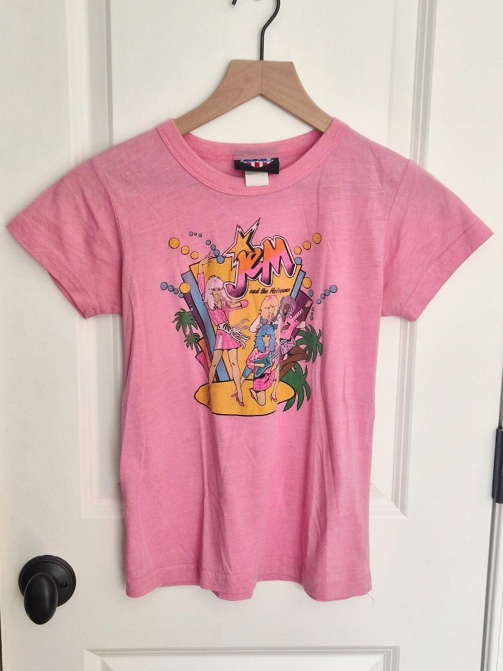 Junk Food Clothing Pink Sheer Jem and the Holograms Graphic Tee